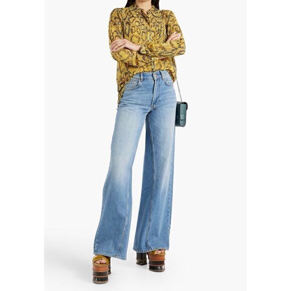 NWOT Diane Von Furstenberg Lorelei Abstract Print Blouse - Picture 1 of 7